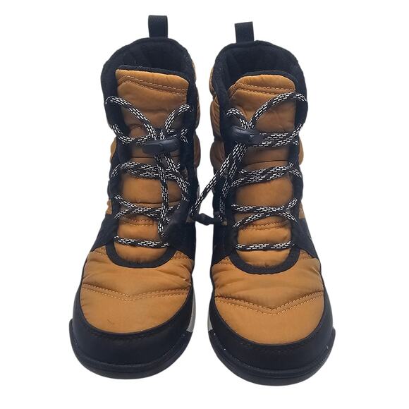 Sorel Kids Elk/Black Whitney II Short Lace Snow Waterproof Winter Utility Boots - Picture 4 of 10